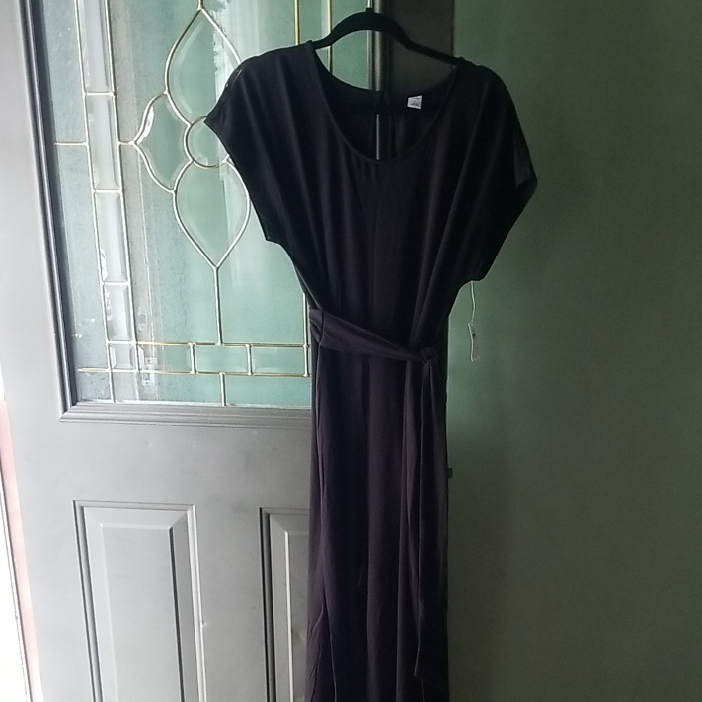 Old Navy Black cropped jumper with Tie Front and Cap Sleeves
